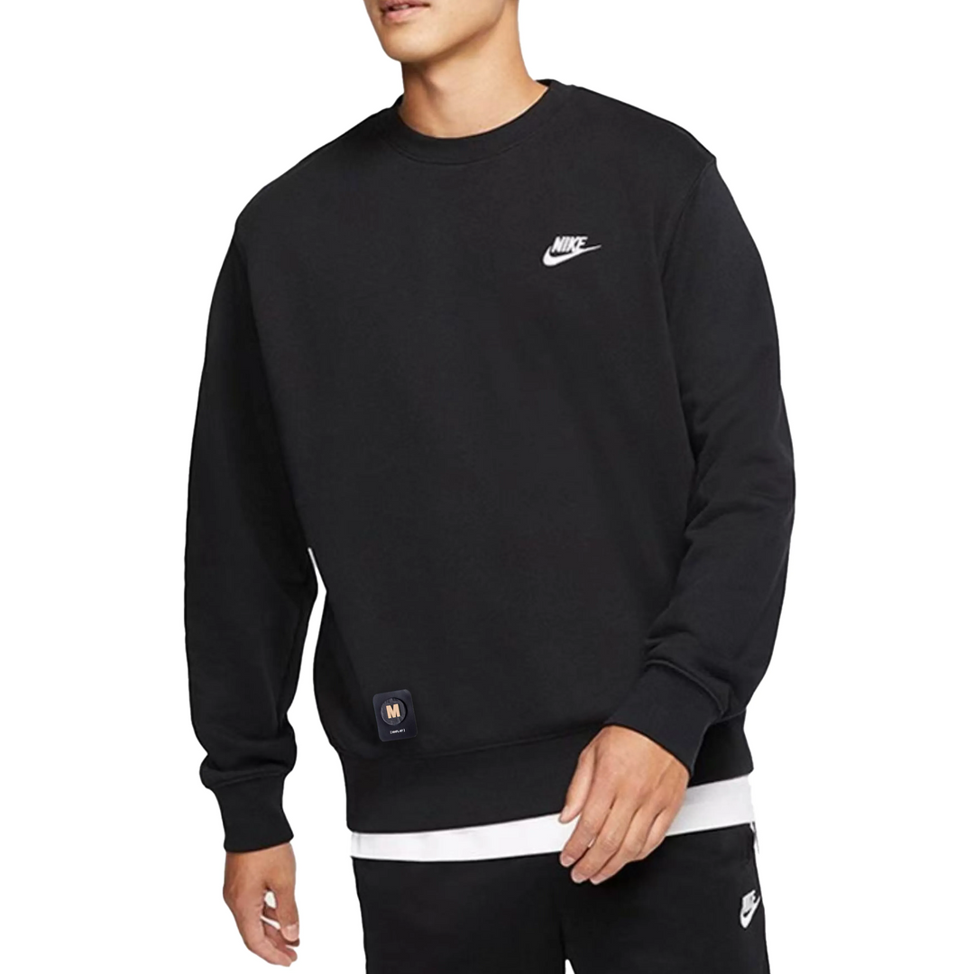 Custom Nike Sweatshirt Black With Small Logo And M Patch