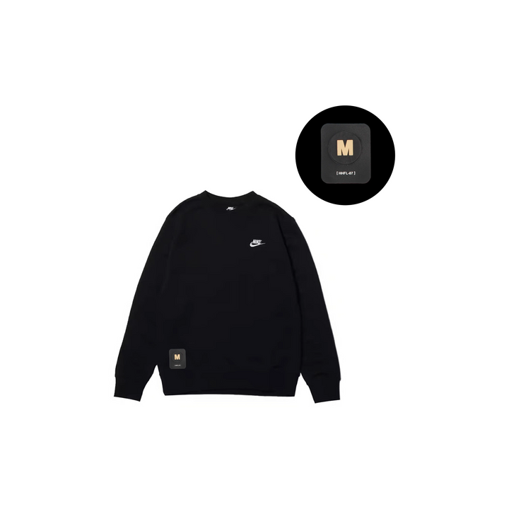 Custom Nike Sweatshirt Black With Small Logo And M Patch