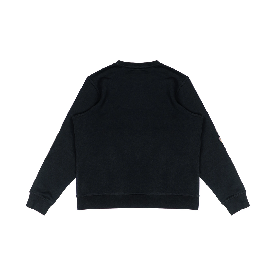 Custom Nike Sweatshirt Black With Vintage - style Patchwork Pattern