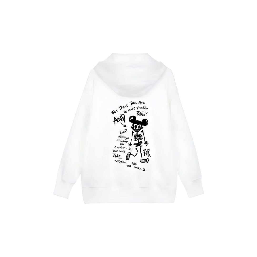 Custom Nike Sweatshirt White Black Sketchy Graffiti