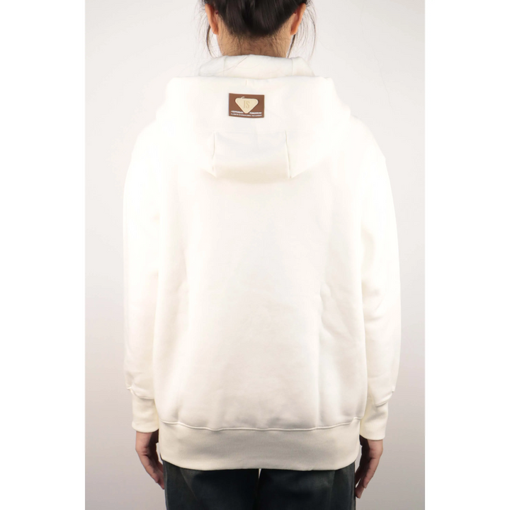 Custom Nike Sweatshirt White With Small Nike Logo And Back Patch