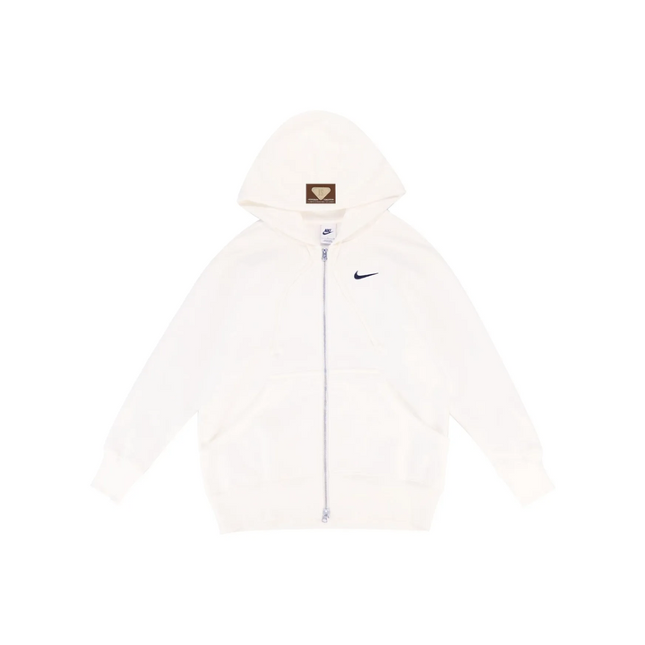 Custom Nike Sweatshirt White With Small Nike Logo And Back Patch