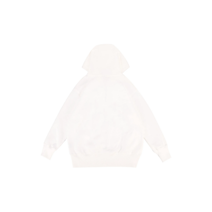 Custom Nike Sweatshirt White With Small Nike Logo And Back Patch