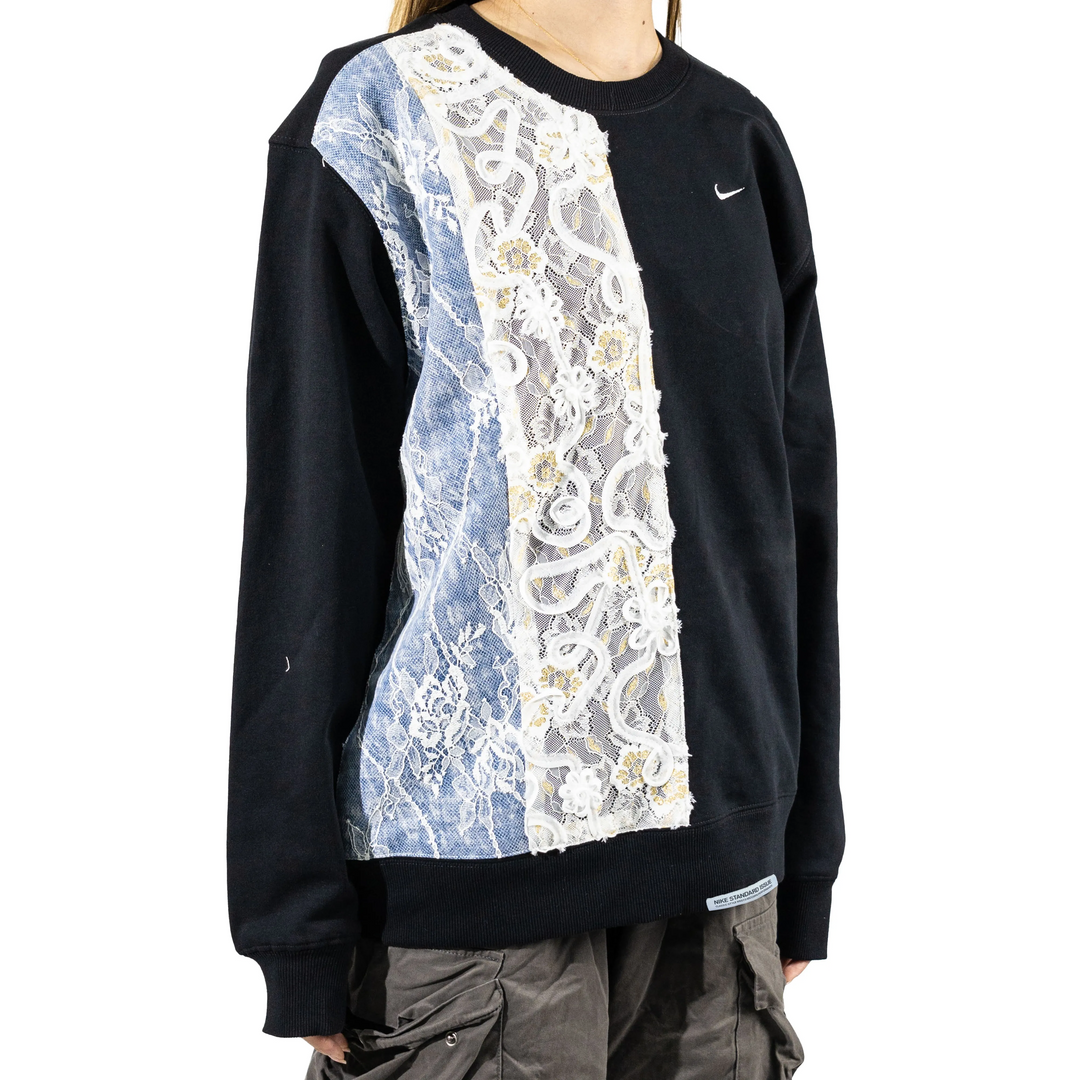 Custom Nike Sweatshirt With Lace Patchwork