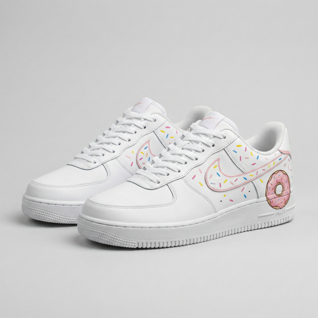 Donut Sprinkles Baby Pink Custom Air Force 1