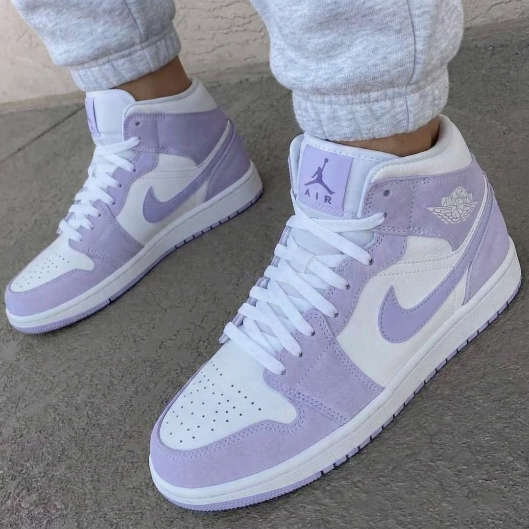 Dreamy Lavender White Custom Air Jordan 1