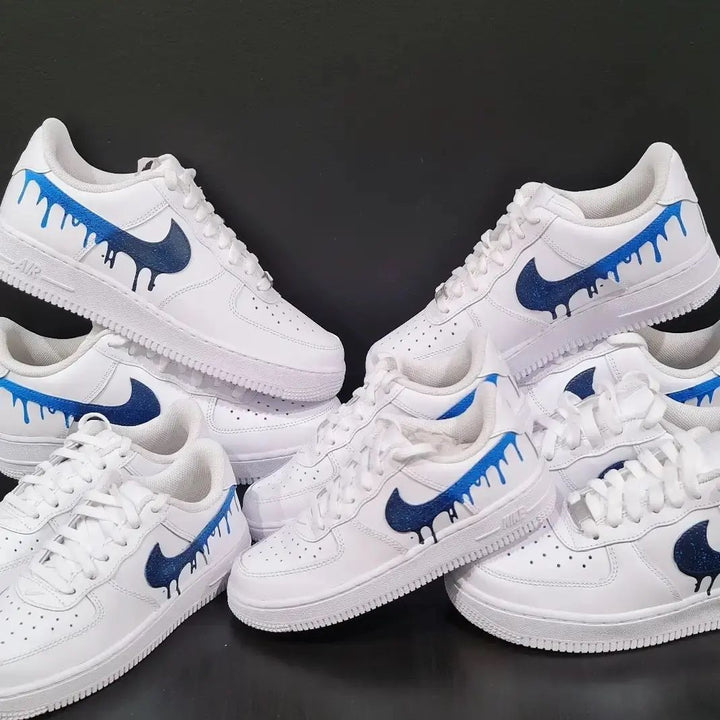 Dripping Pattern Blue Custom Air Force 1