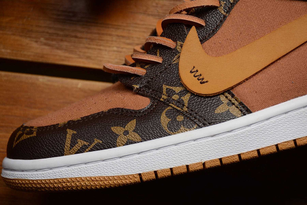 OFF-LOUIS LV Custom Air Jordan 1