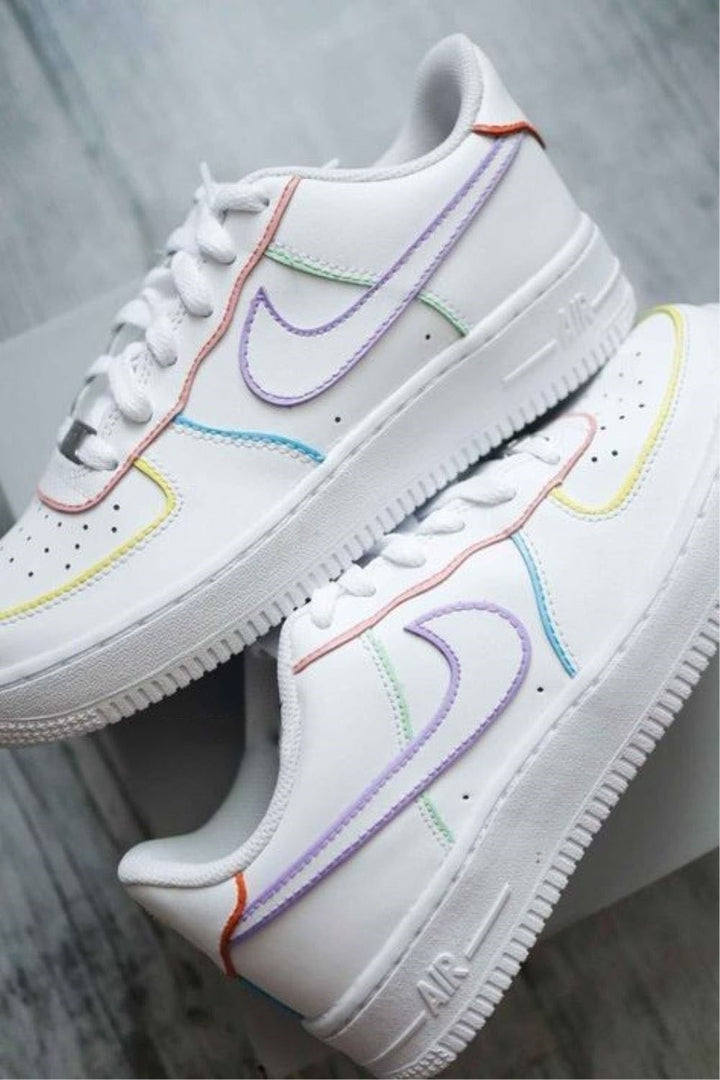 Rainbow Lines Custom Air Force 1