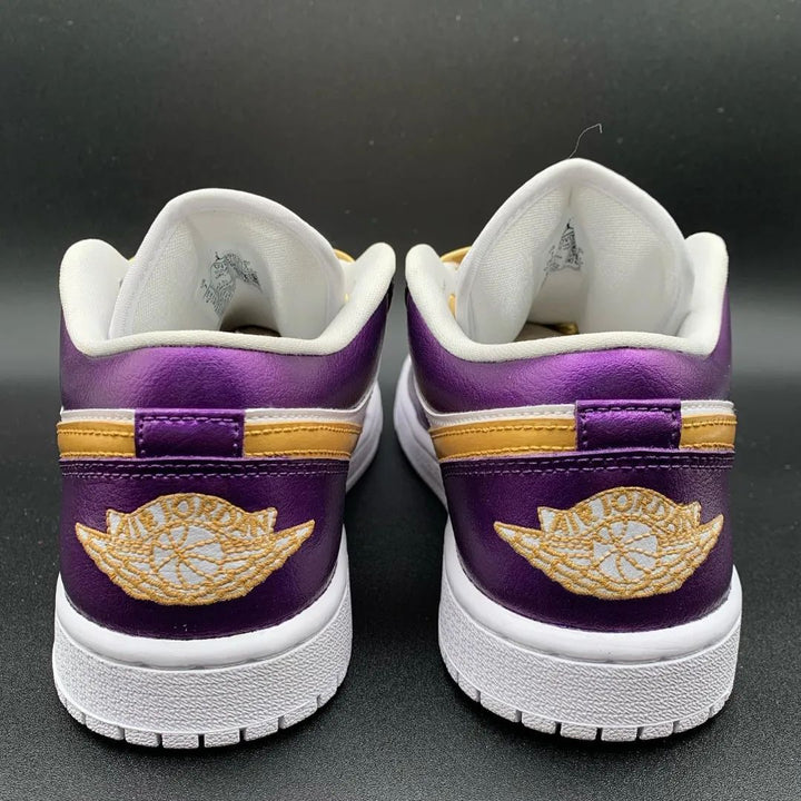 Elegant Purple Gold White Custom Air Jordan 1