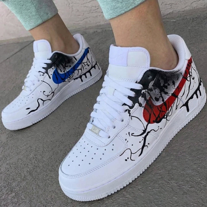 Graffiti Red Blue Custom Air Force 1