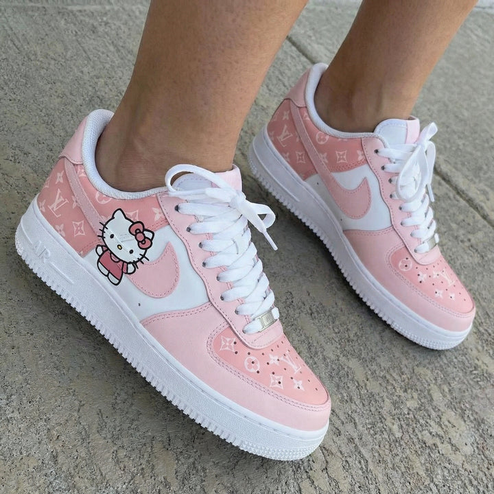 Hello Kitty LV Baby Pink White Custom Air Force 1