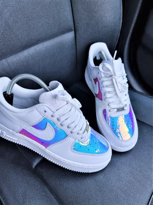Holographic Baby Pink Blue Custom Air Force 1