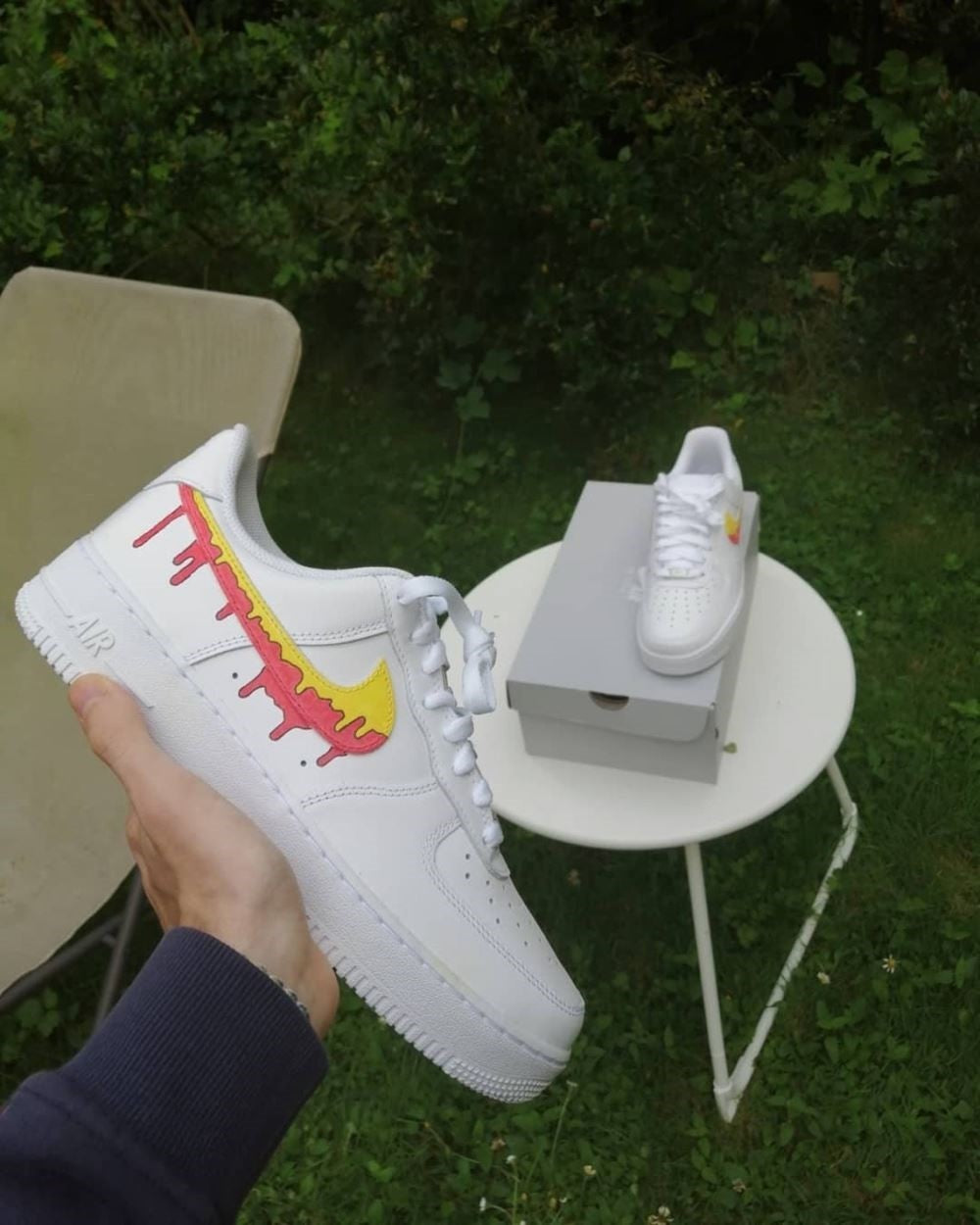 Yellow Orange Drip Custom Air Force 1