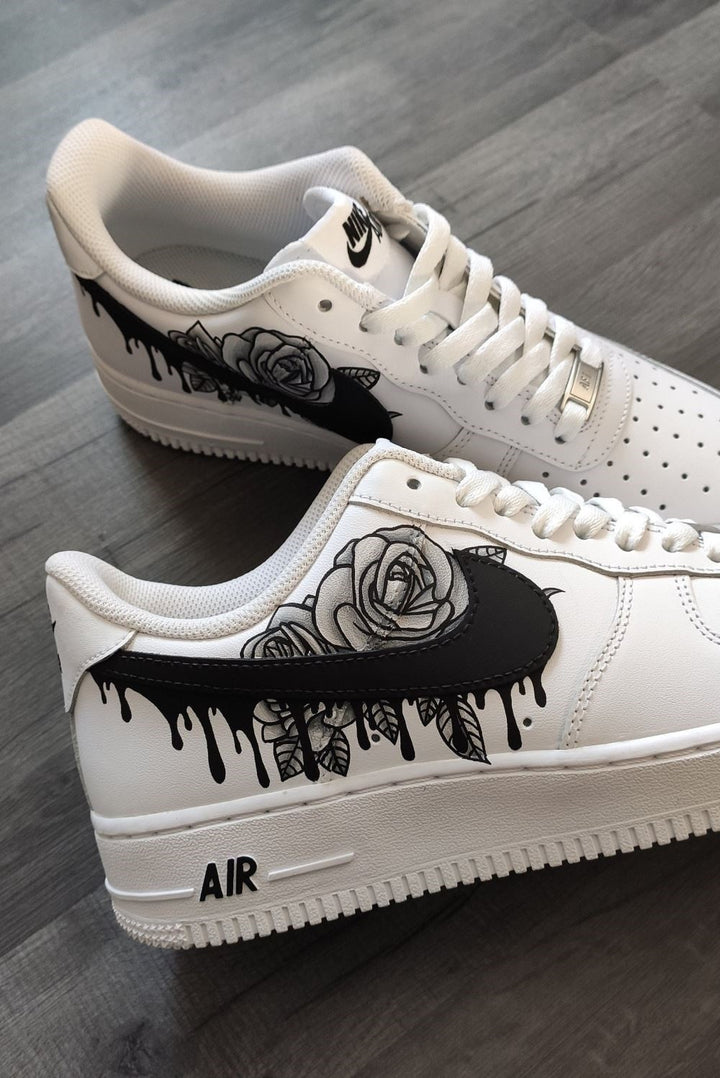 Black Rose Drip Custom Air Force 1