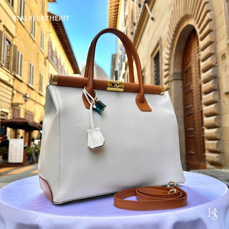 Product Title
Custom Air Force 1 Custom Sneakers Matching Off-white Tan Italian Genuine Leather Tote Bag Gold Hardware Detachable Shoulder Strap Luxury Women's Top Handle Crossbody Handbag