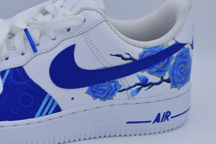 Navy Blue Flowers Custom Air Force 1