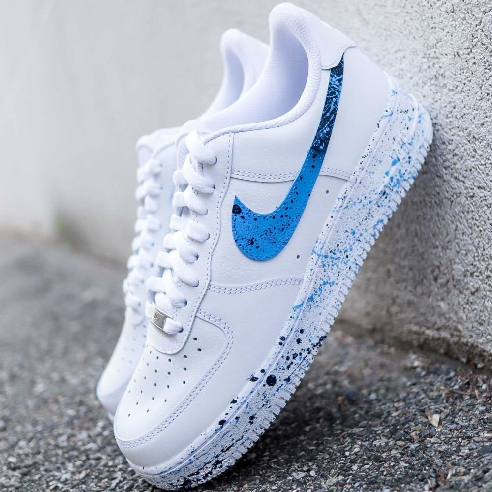 Blue Black Spot Custom Air Force 1