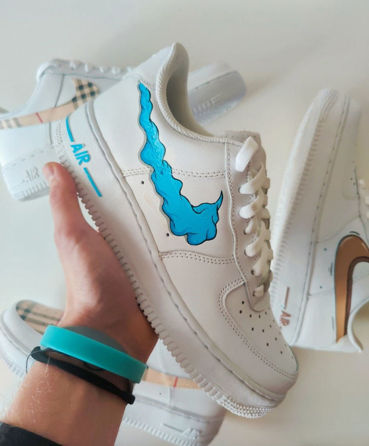 Blue Cartoon Cloud Custom Air Force 1