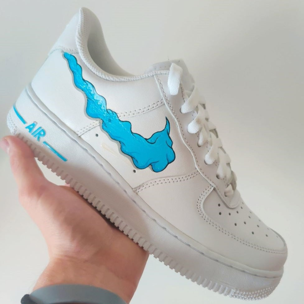 Blue Cartoon Cloud Custom Air Force 1