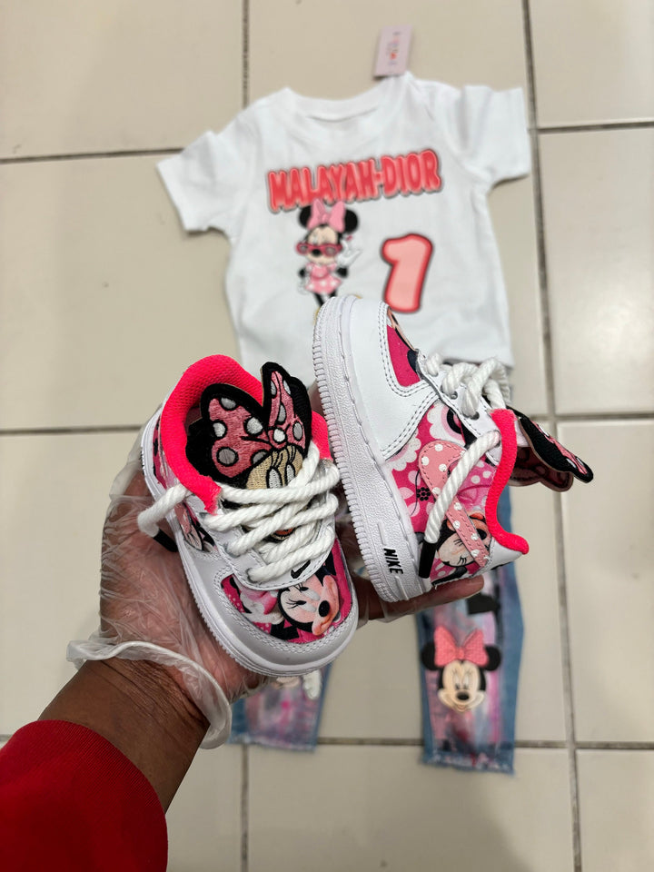 Pink Cartoon Custom Air Force 1