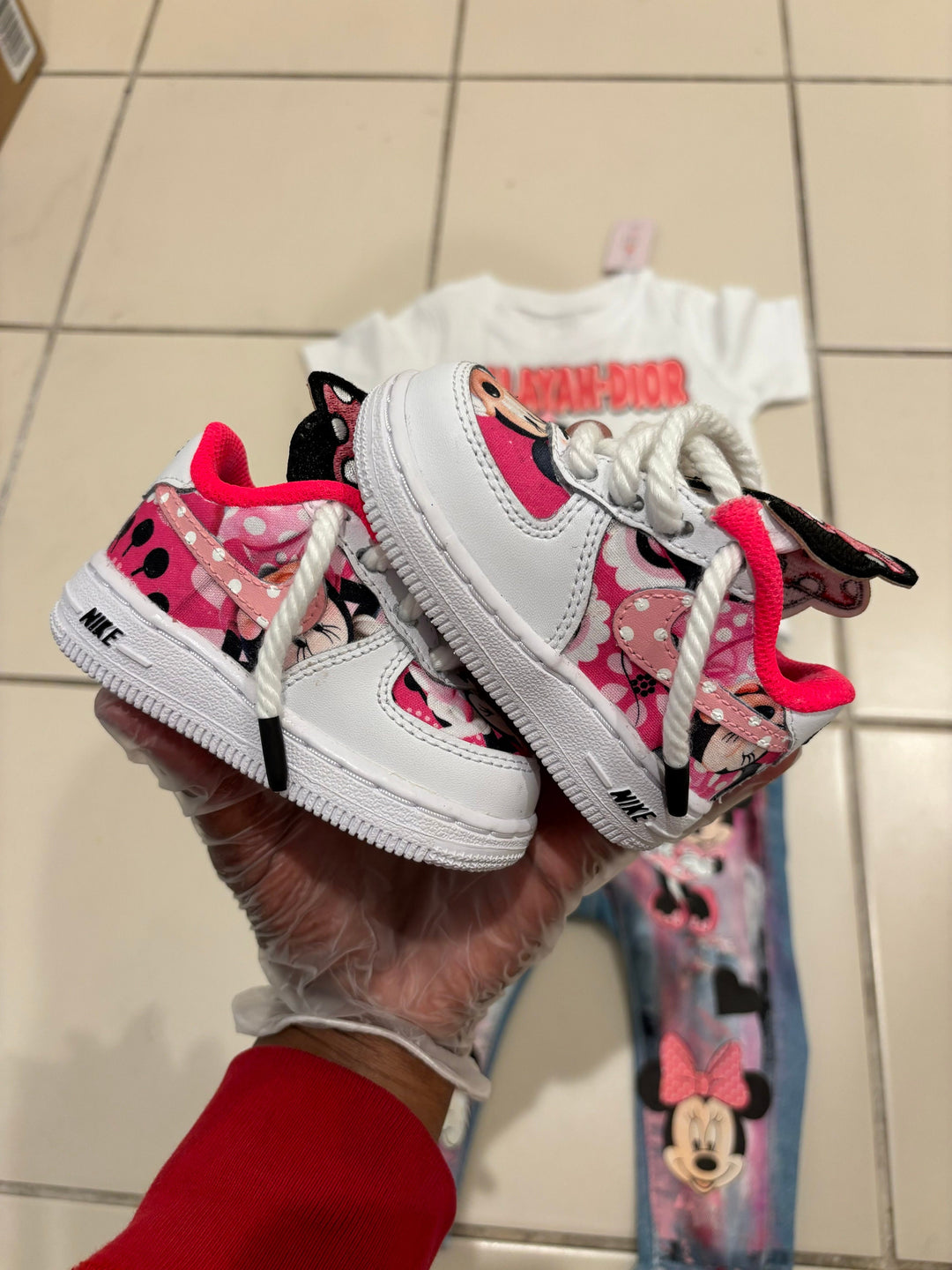 Pink Cartoon Custom Air Force 1