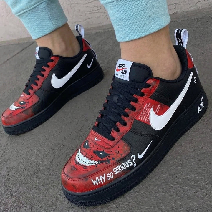 Joker Theme Red Black Custom Air Force 1