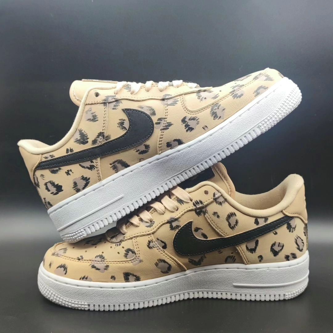 Leopard Print Beige Custom Air Force 1