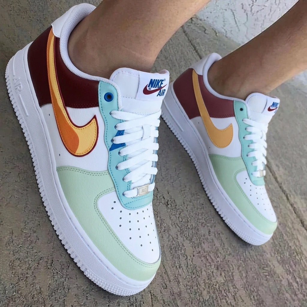 LV Monogram Brown White Custom Air Force 1