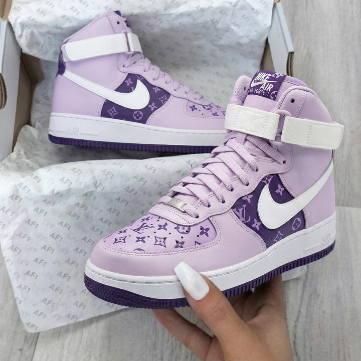 LV Pattern Baby Purple Custom Air Force 1