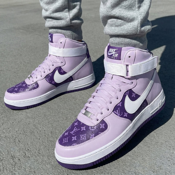 LV Pattern Baby Purple Custom Air Force 1