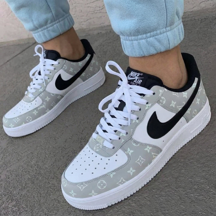 LV Pattern Black Grey Custom Air Force 1