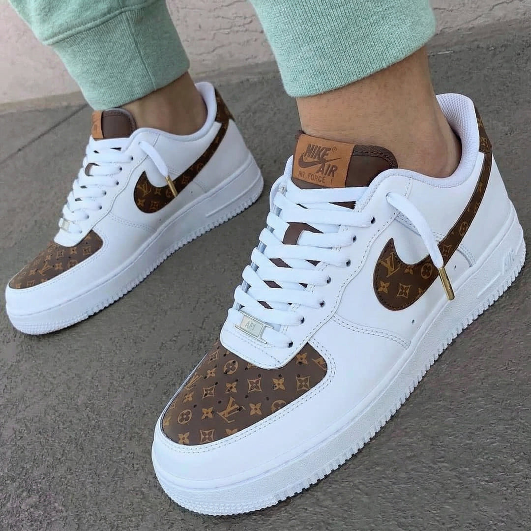 LV Pattern Brown Custom Air Force 1