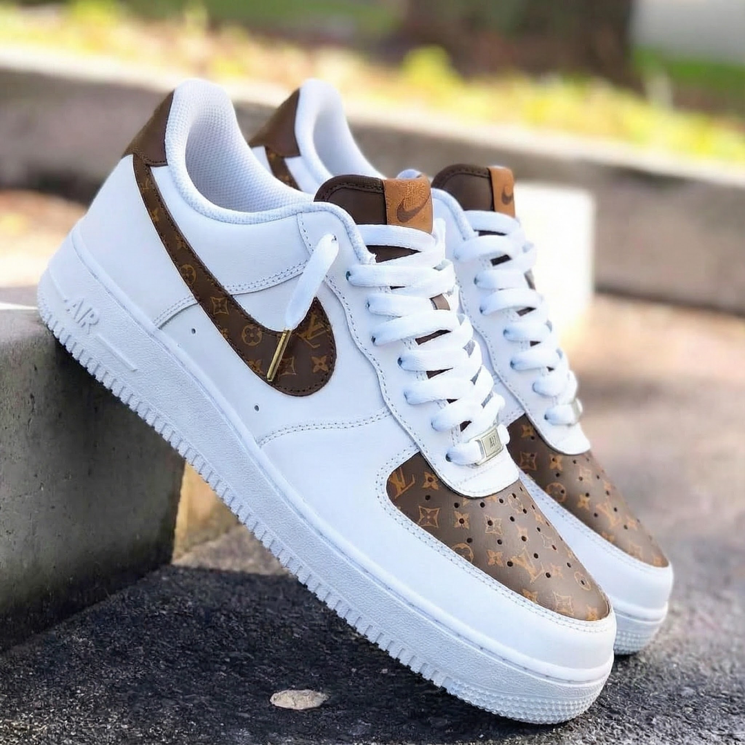 LV Pattern Brown Custom Air Force 1