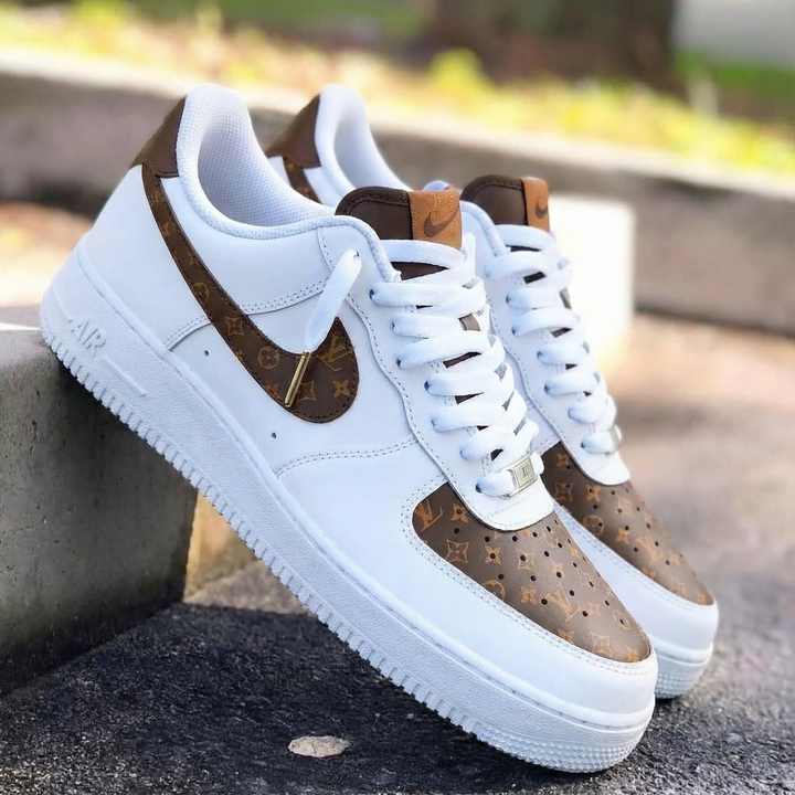 LV Pattern Brown Custom Air Force 1