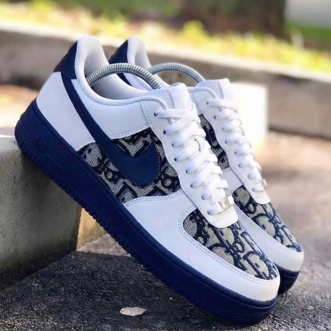 LV Pattern Navy Custom Air Force 1