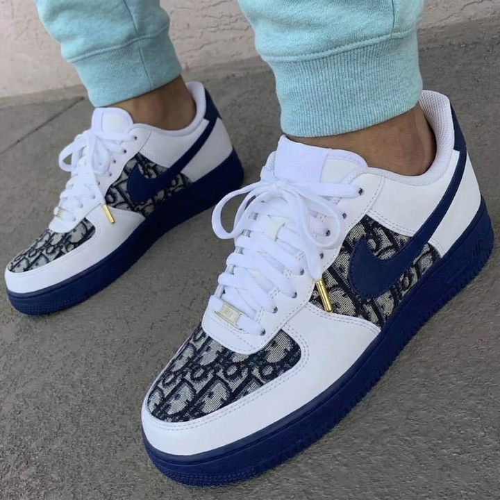 LV Pattern Navy Custom Air Force 1