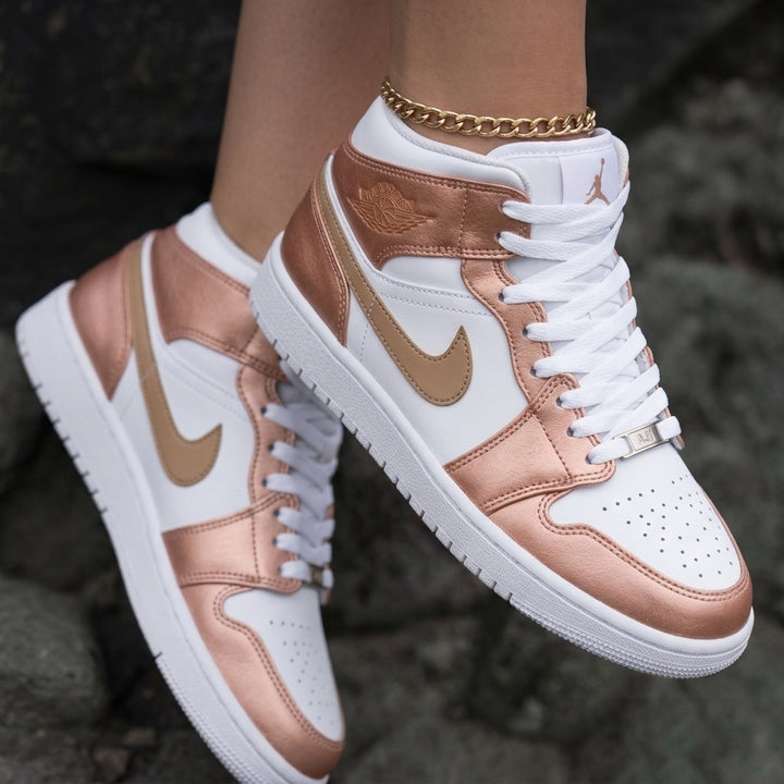 Metallic Rose Gold Gold Custom Air Jordan 1