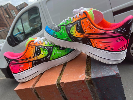 Neon Graffiti Multicolor Custom Air Force 1