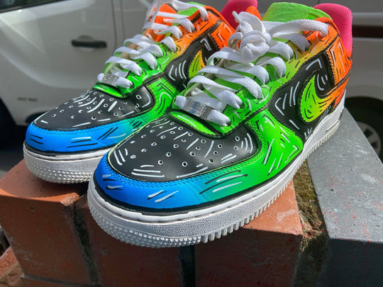 Neon Graffiti Multicolor Custom Air Force 1
