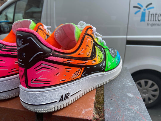 Neon Graffiti Multicolor Custom Air Force 1