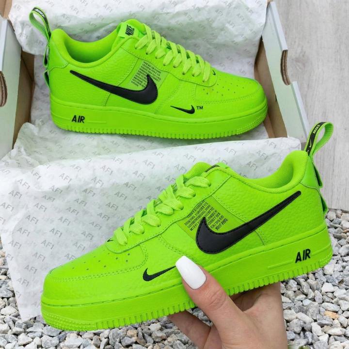 Neon Green Black Custom Air Force 1