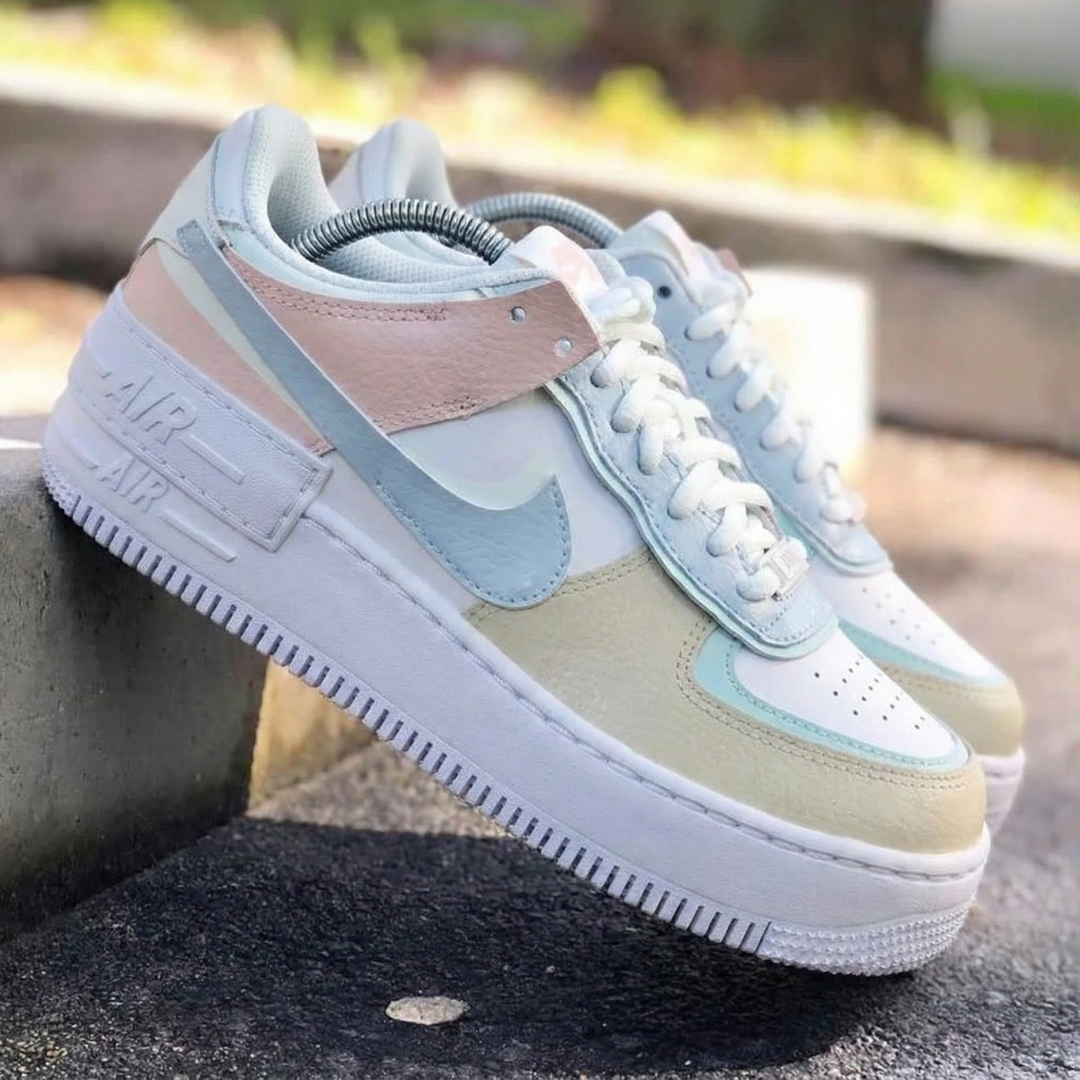 Pastel Baby Blue Baby Pink Custom Air Force 1