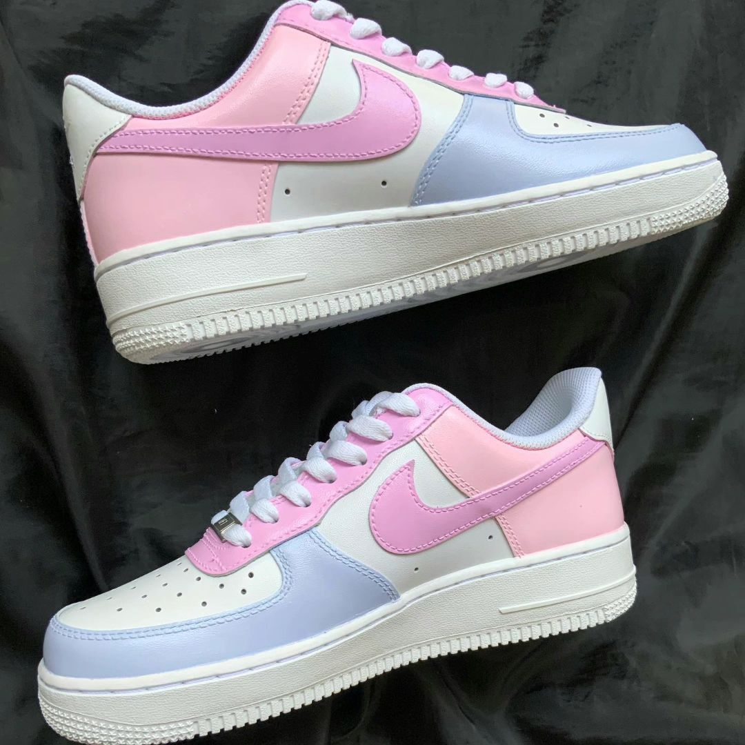 Pastel Baby Pink Baby Blue Custom Air Force 1