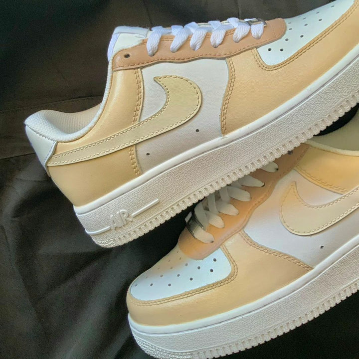 Plain Apricot White Custom Air Force 1