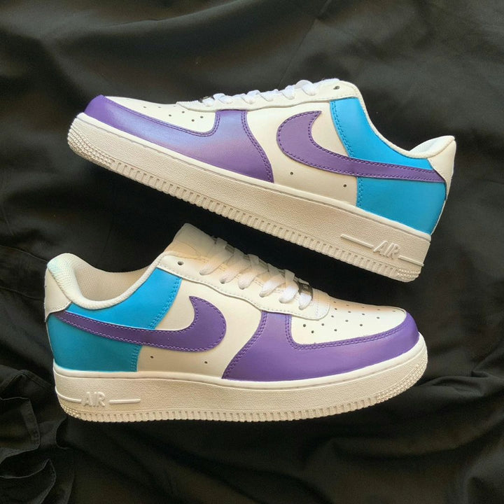 Purple with Teal Accents Custom Air Force 1
