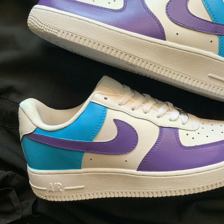 Purple with Teal Accents Custom Air Force 1