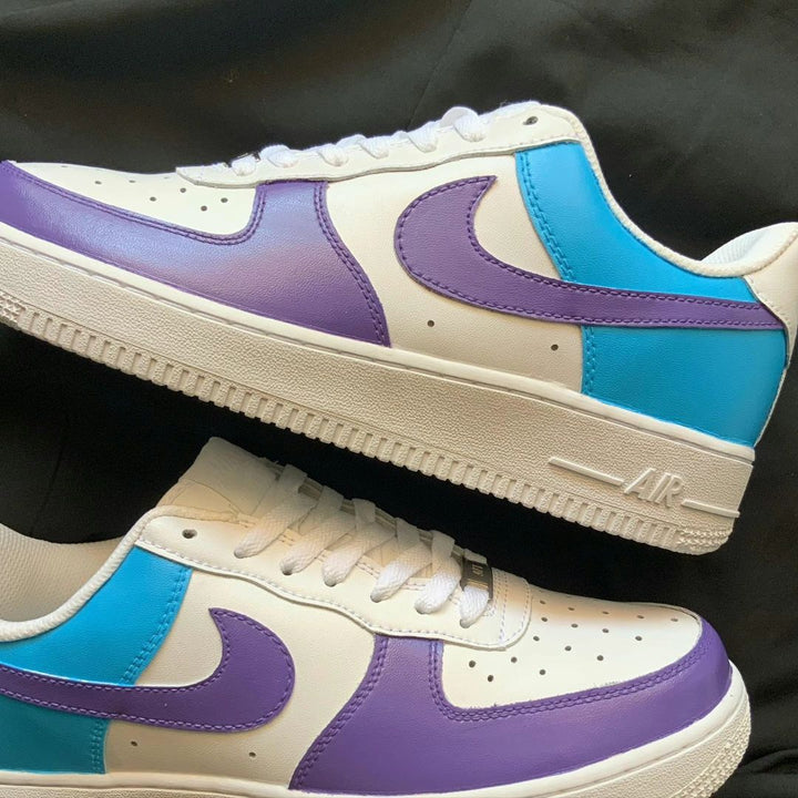 Purple with Teal Accents Custom Air Force 1