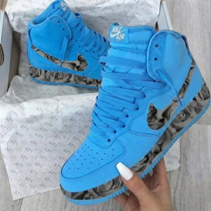 Rose Pattern Blue Custom Air Force 1