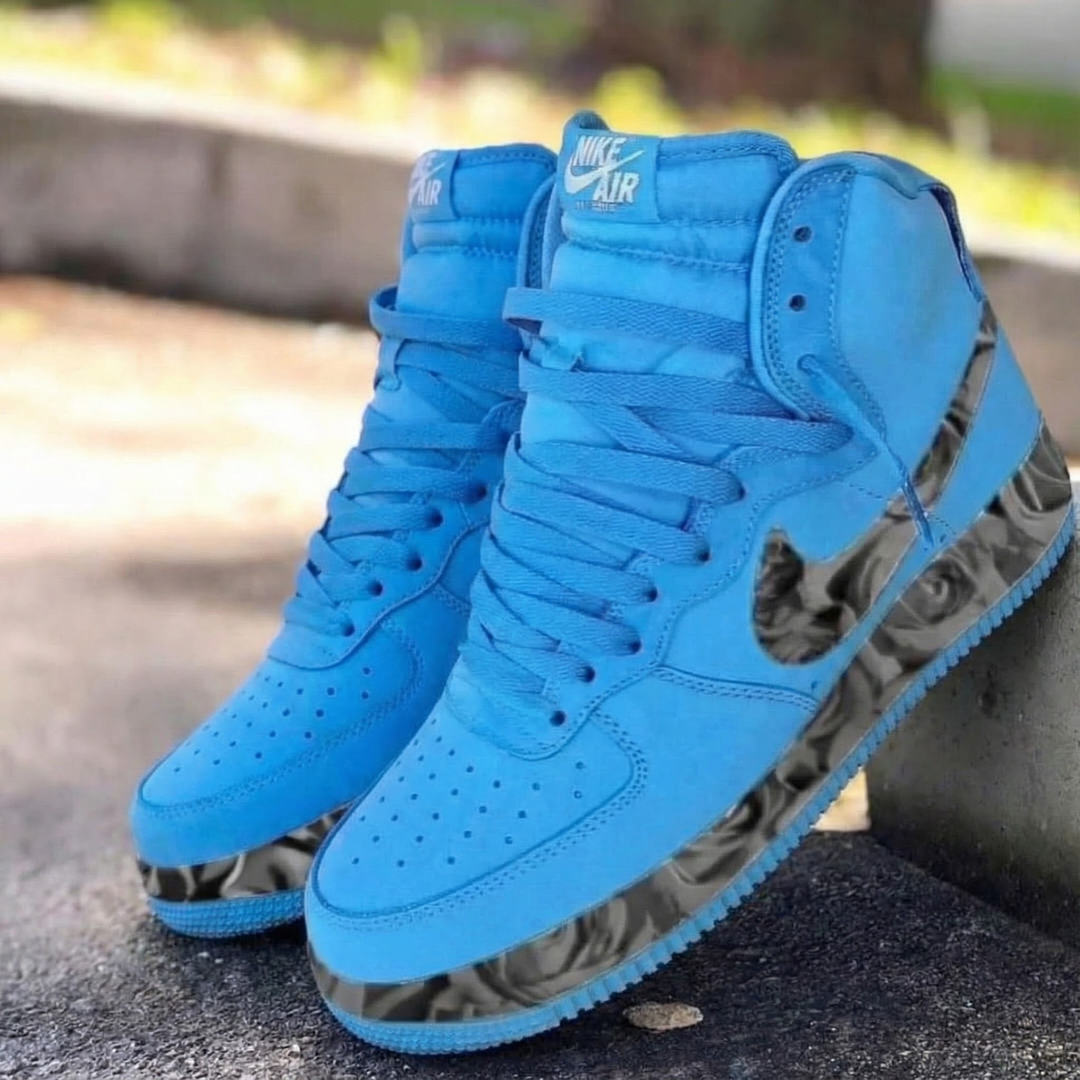 Rose Pattern Blue Custom Air Force 1